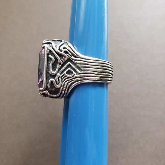 Silpada Sterling Silver Lavender Fields Purple CZ Cocktail Ring R2001 - Picture 11 of 15